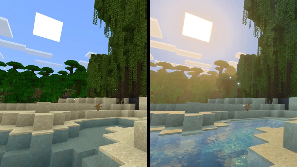 Minecraft Vibrant Visuals Güncellemesi Farkı